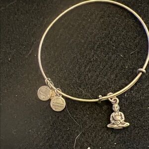 Alex and Ani sitting Buddha 3D charm bracelet, silver tone